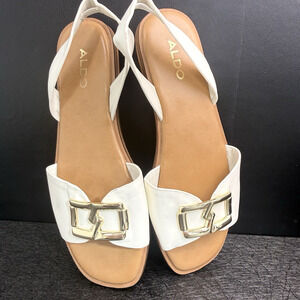 ALDO Flat Sandals Women's Size 6 White